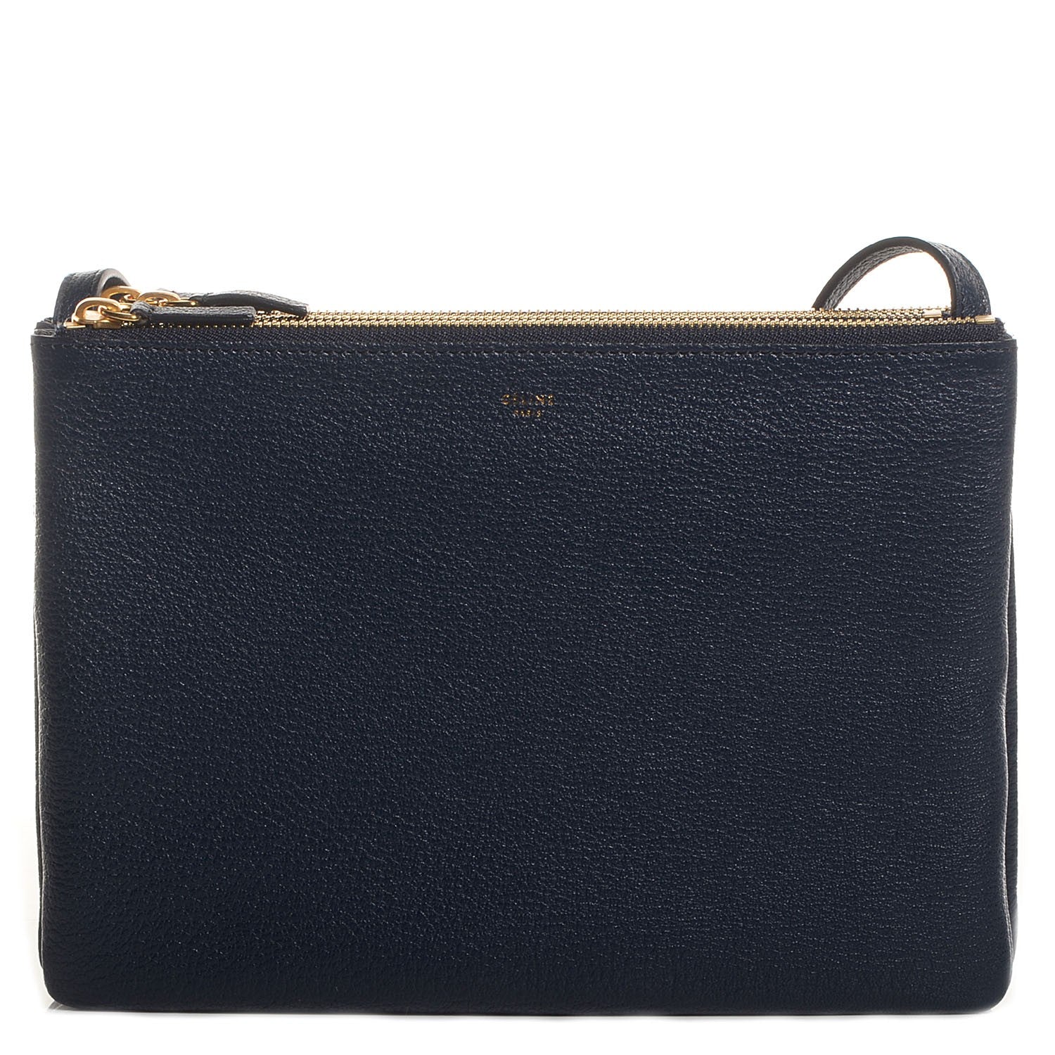 Celine Goatskin Large Trio Crossbody Bag Dark Blue 1 of 7
