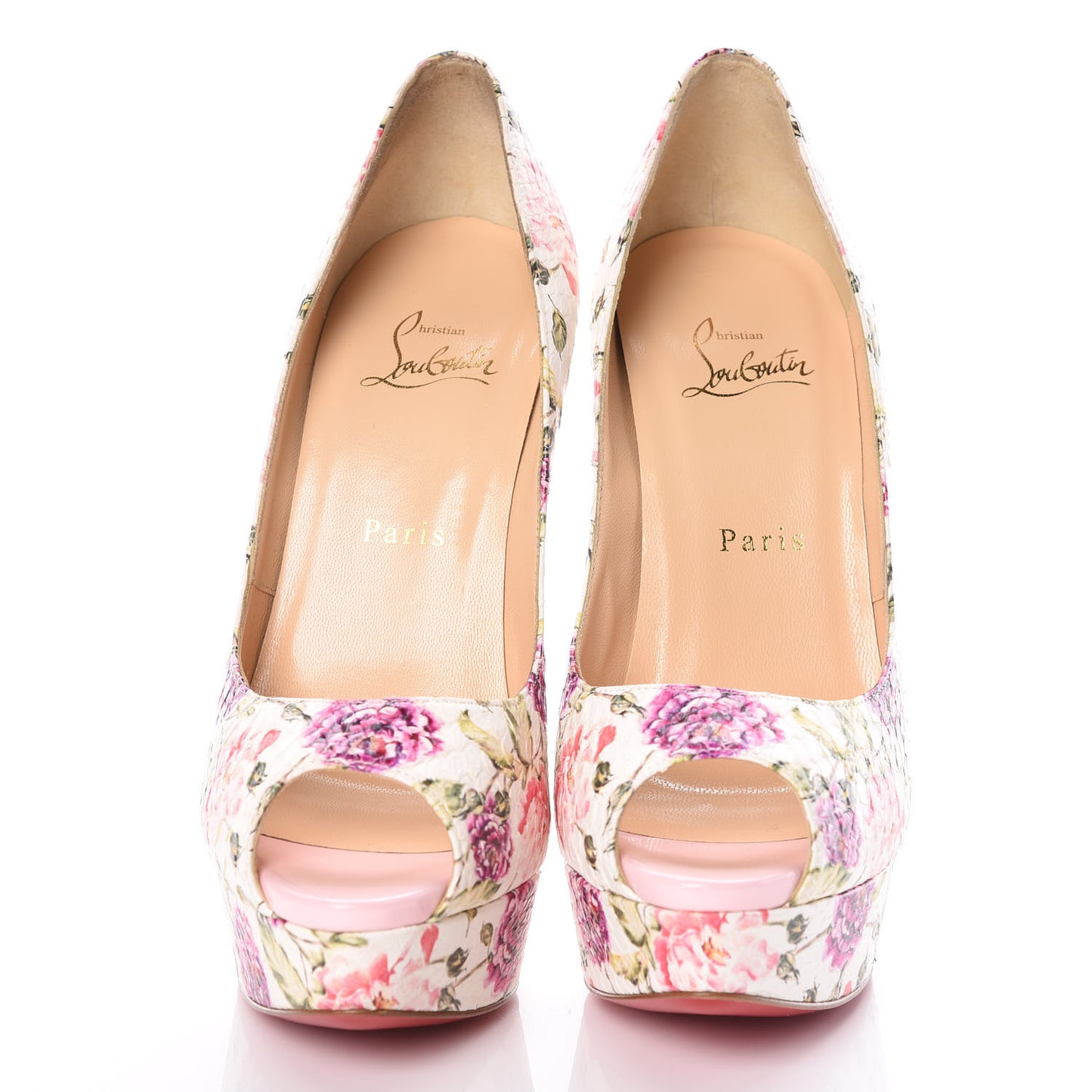 Watersnake Fiori Fetish Peep 150 Pumps 39.5 Latte Pompadour