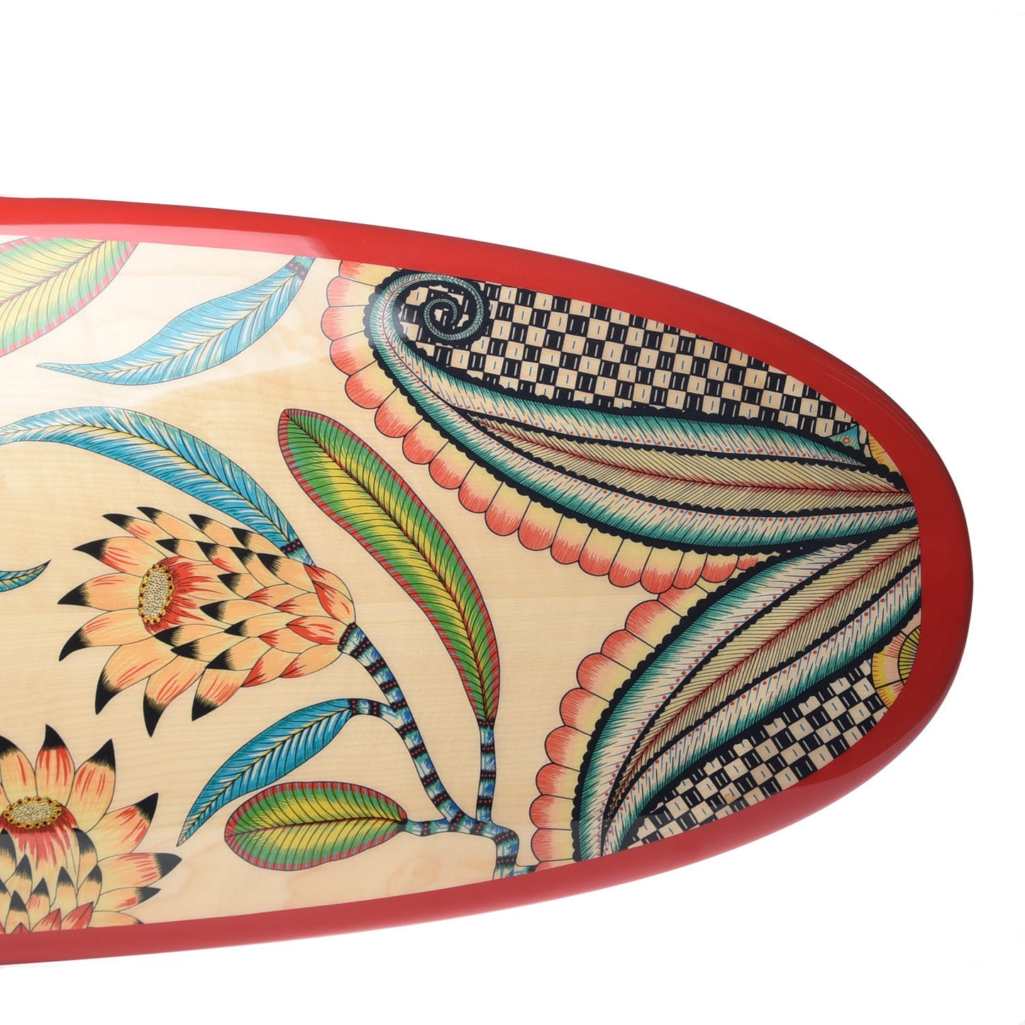 Resin Savana Dance Surfboard Rouge Vif Jaune