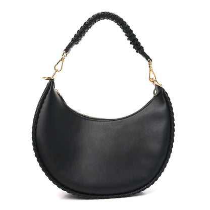 Fendi Vitello Grace Matte Whipstitch Small Fendigraphy Hobo Bag Black 1 of 11