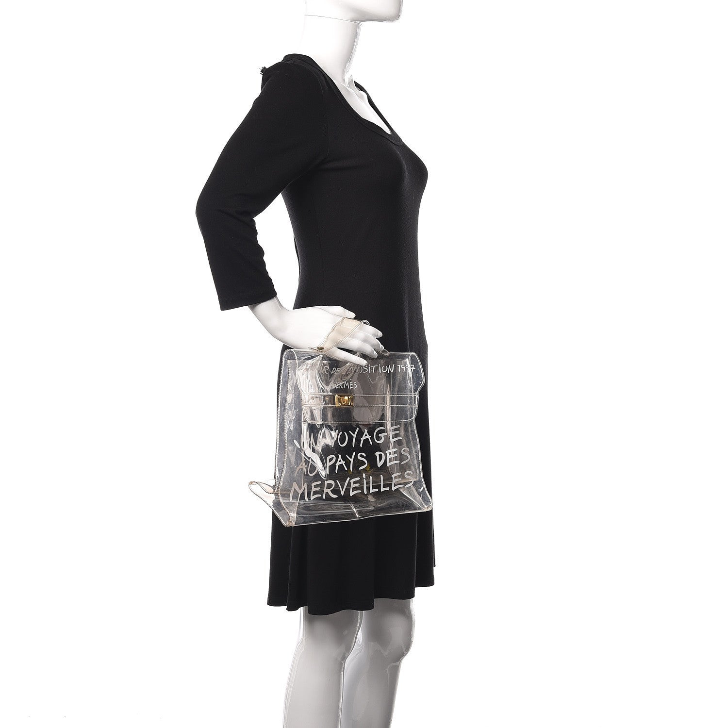 Hermes Vinyl Souvenir De L'Exposition Kelly Transparent 2 of 11