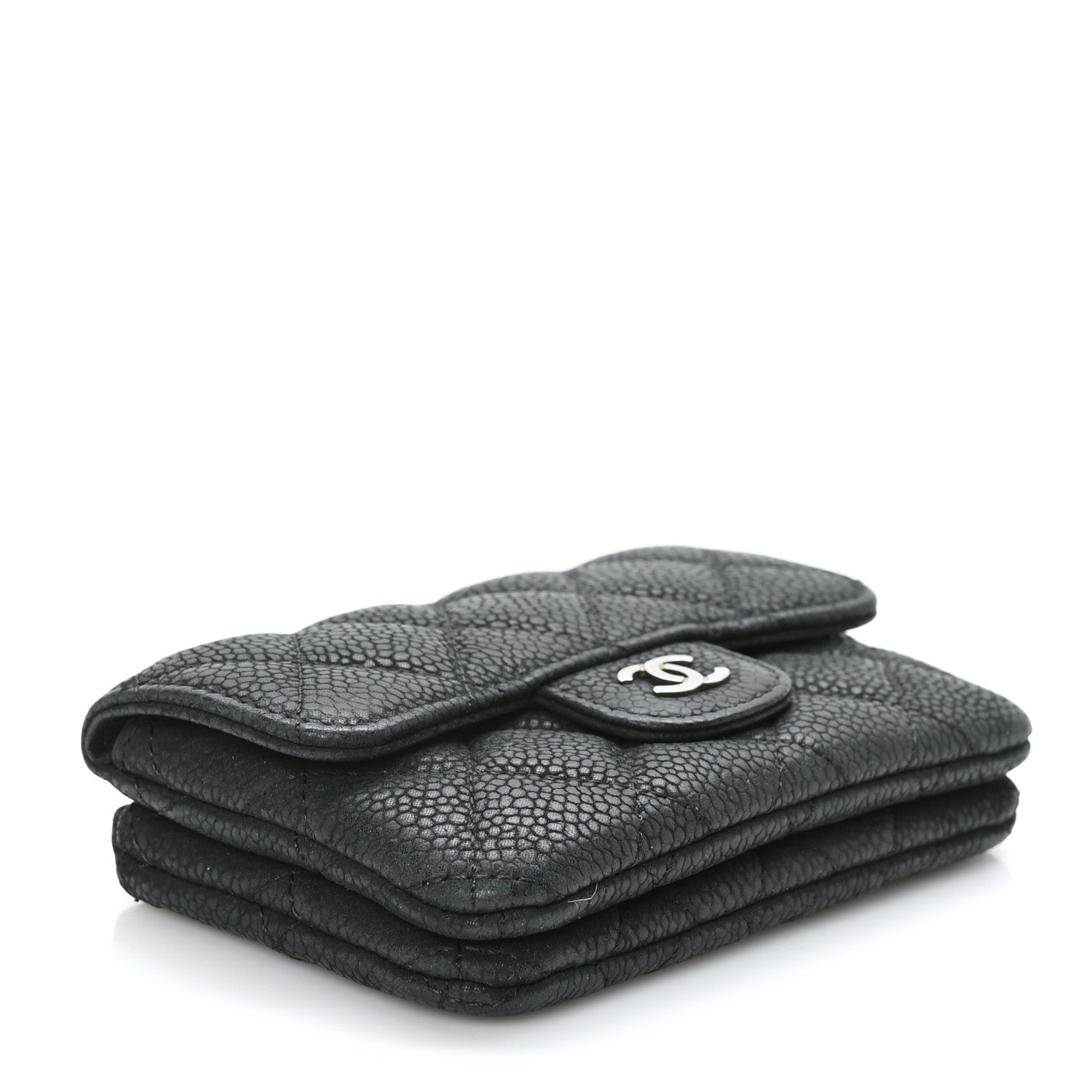 Chanel Iridescent Caviar Quilted Coin Purse Black 4 of 9