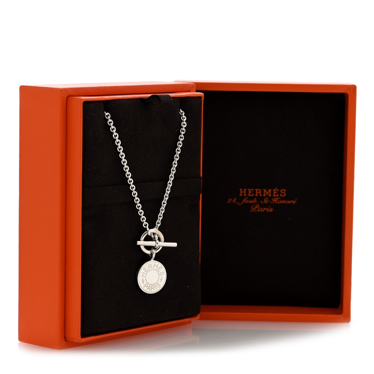 Sterling Silver Mini Clou de Selle Charm Pendant Necklace