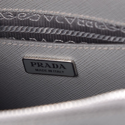 Prada Saffiano Micro Galleria Double Zip Tote Marmo 6 of 7