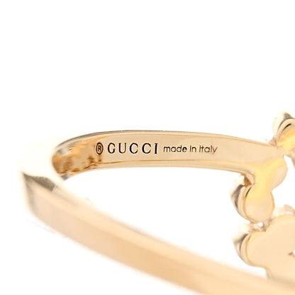 Gucci 18K Yellow Gold Diamond Running G Cross Ring 55 7.25 4 of 6