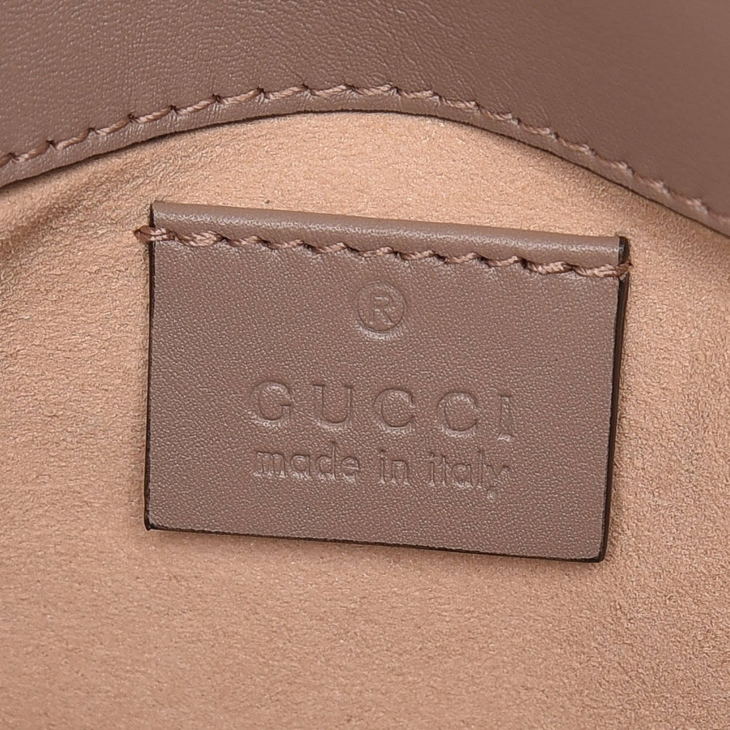 Gucci Calfskin Matelasse Super Mini GG Marmont Shoulder Bag Porcelain Rose 8 of 10