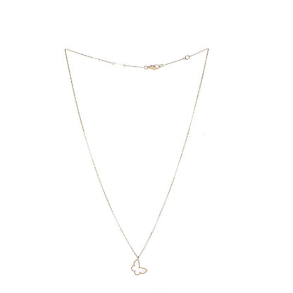 Van Cleef & Arpels 18K Yellow Gold Mother of Pearl Sweet Alhambra Butterfly Pendant Necklace 3 of 8