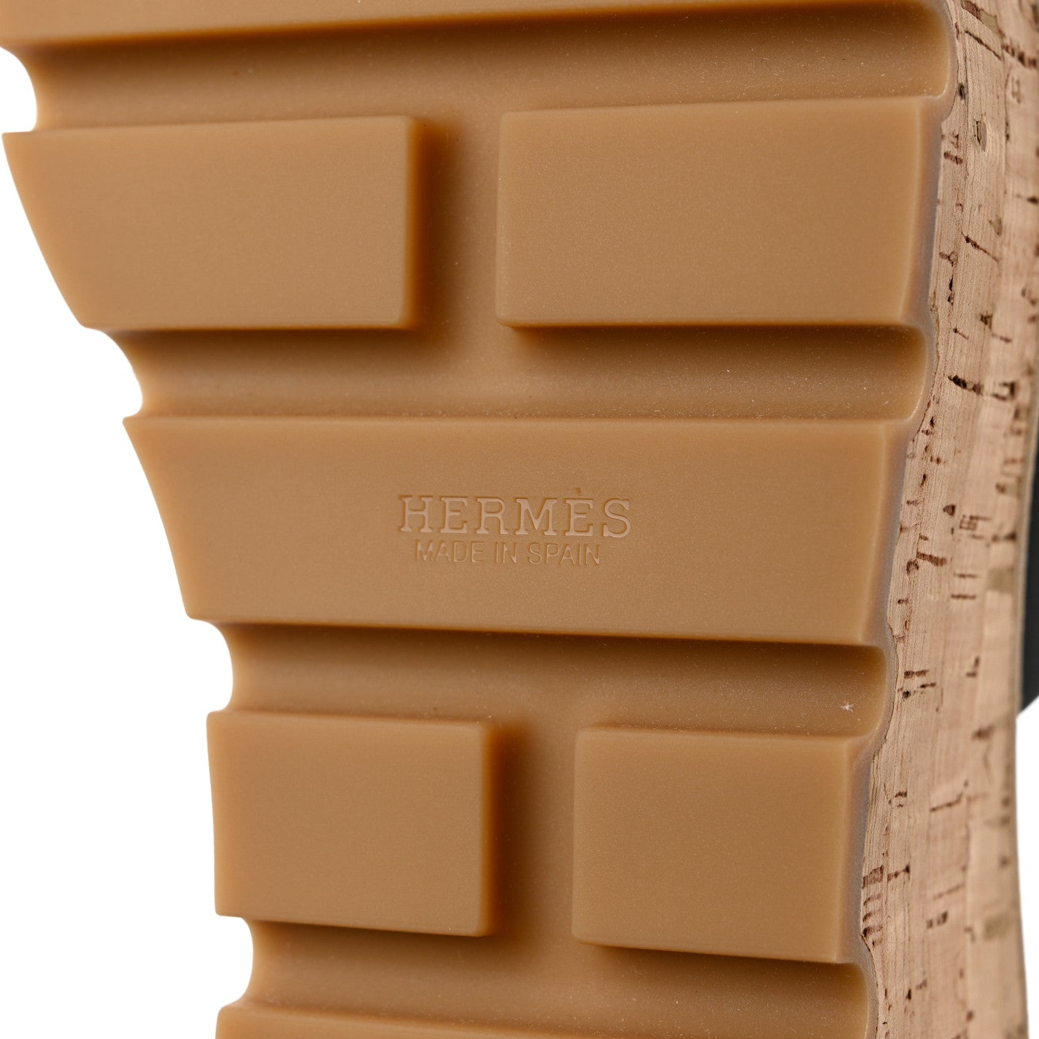 Hermes Calfskin Cork Eze 30 Sandals 37 Black 8 of 9