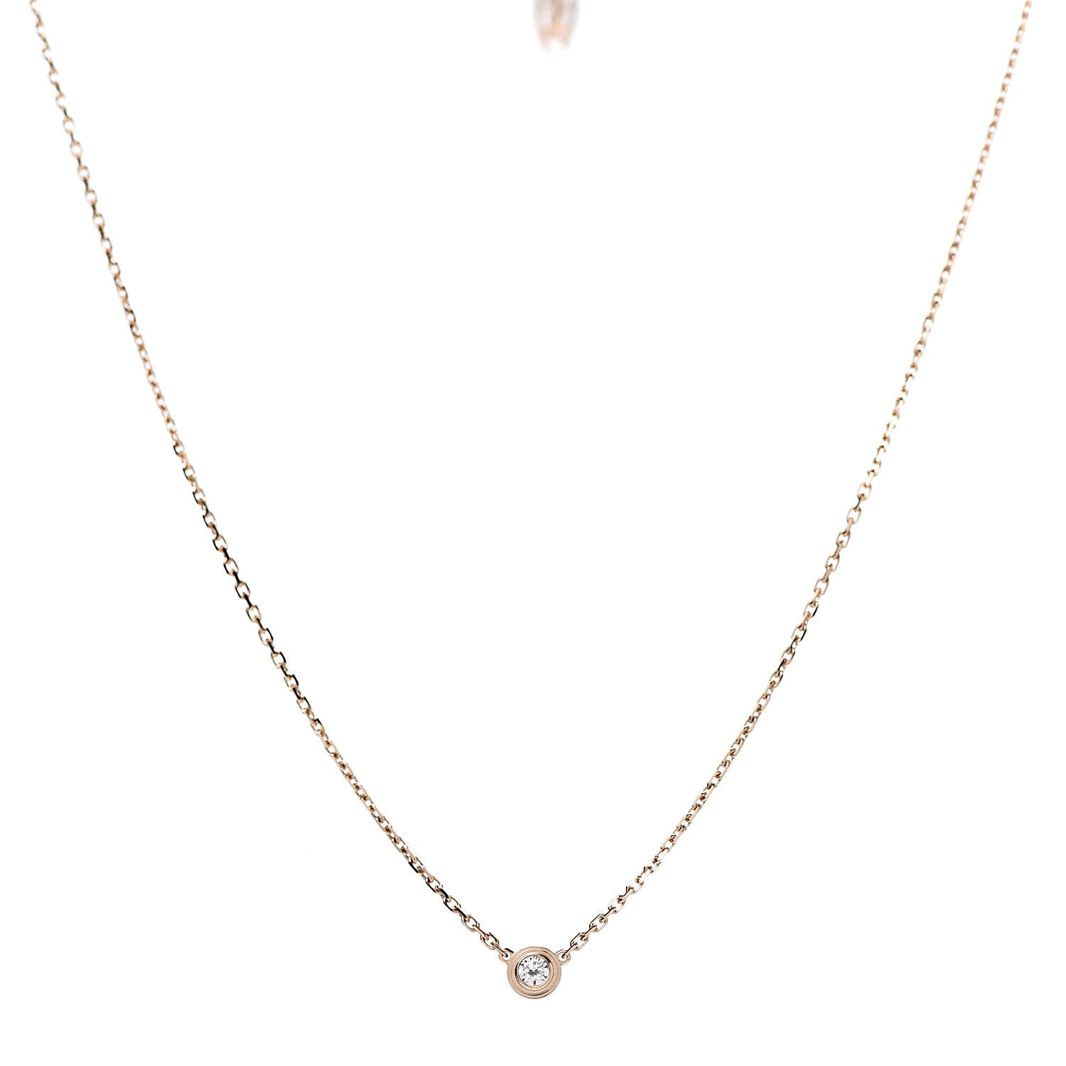 Cartier 18K Pink Gold Diamond XS D'Amour Pendant Necklace 1 of 6