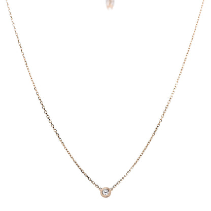 Cartier 18K Pink Gold Diamond XS D'Amour Pendant Necklace 1 of 6