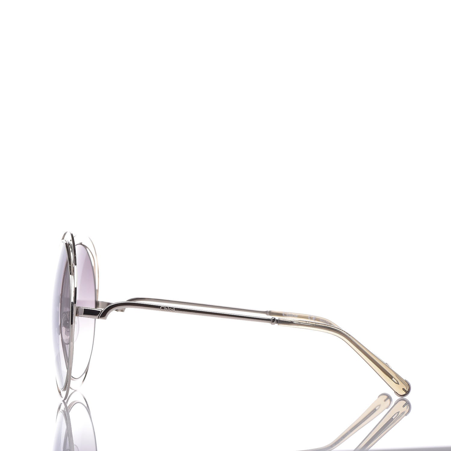 Chloe Oversize Round Carlina Oversized Round Sunglasses CE114S Silver 3 of 7