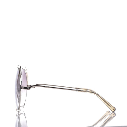 Chloe Oversize Round Carlina Oversized Round Sunglasses CE114S Silver 3 of 7