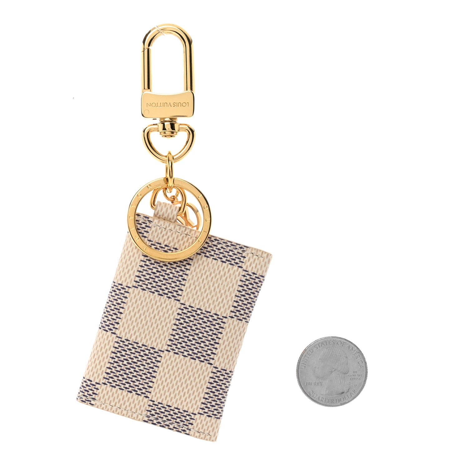 Louis Vuitton Damier Azur Kirigami Pouch Bag Charm Key Holder 2 of 3