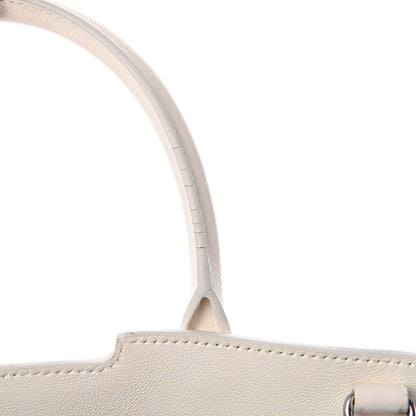 Saint Laurent Smooth Calfskin Heart Embroidered Baby Monogram Downtown Cabas New Milk 8 of 16