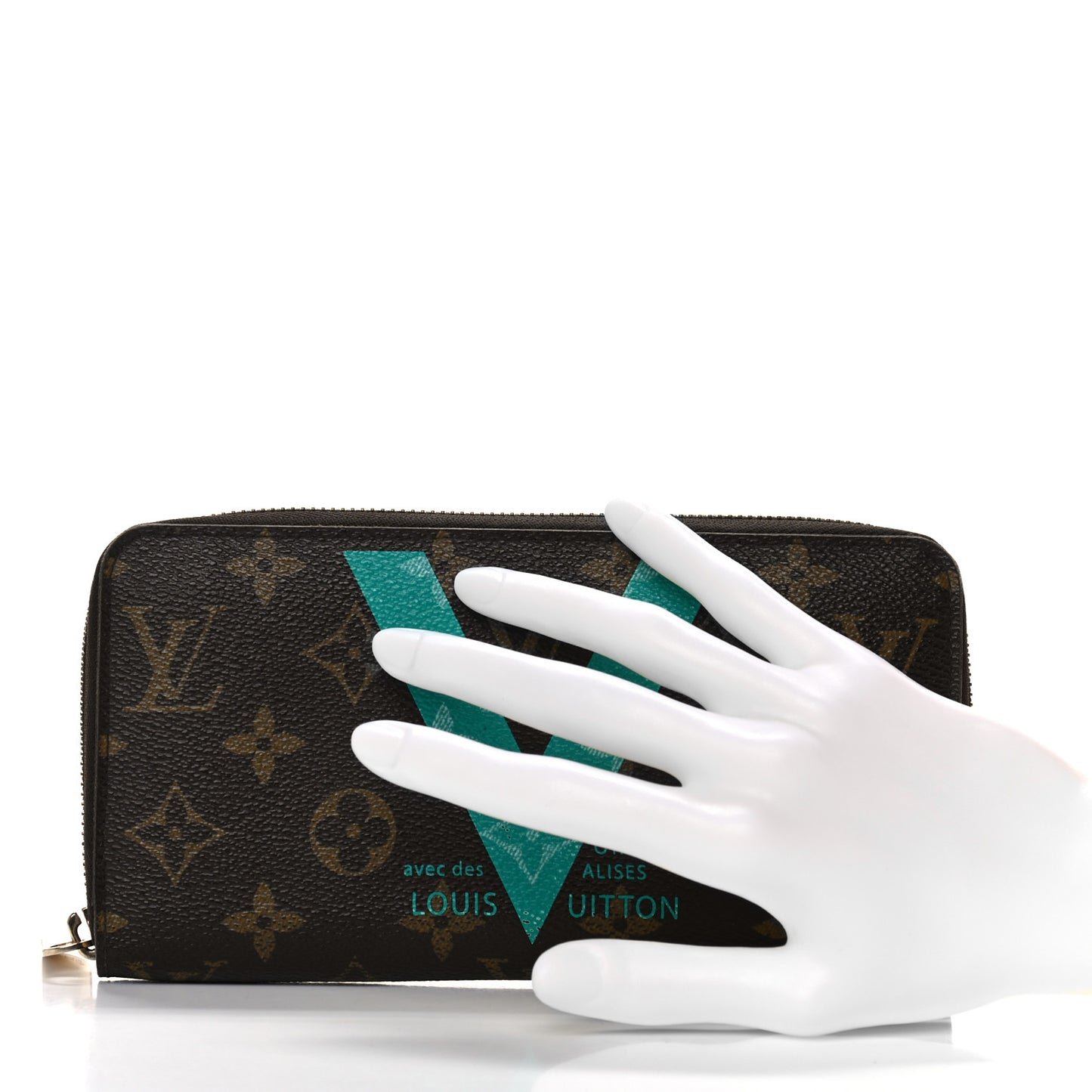 Monogram V Zippy Wallet Turquoise