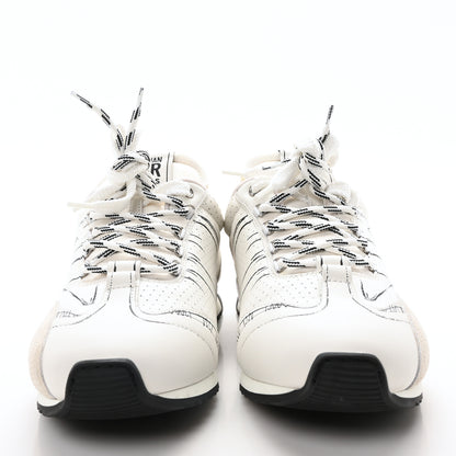 Christian Dior Calfskin Nylon Womens D-Sketch Sneakers 41 White 3 of 8