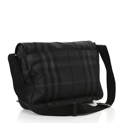 Burberry Smoked Check Medium Elgin Messenger Bag Black 3 of 8