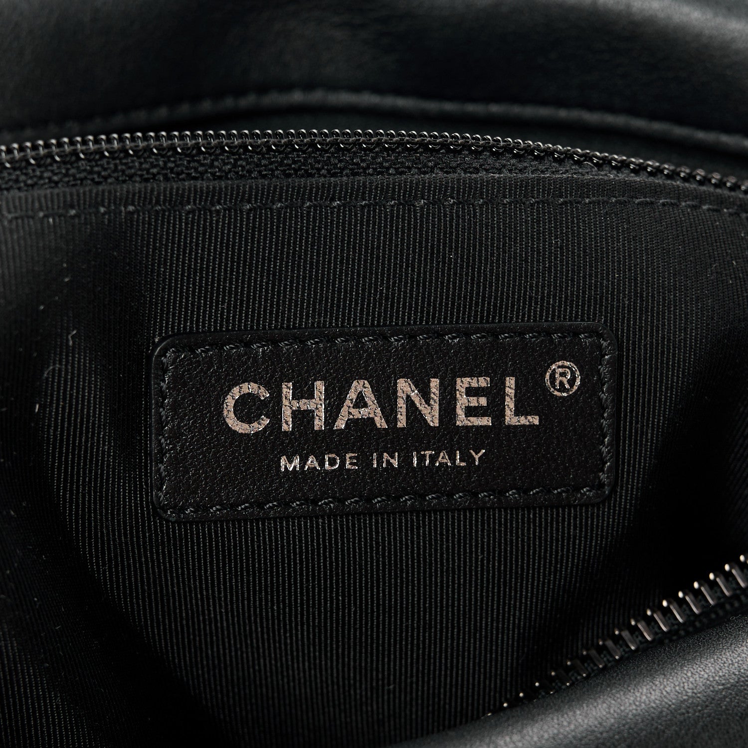 Chanel Calfskin Chain 20s Signature Hobo Black 6 of 10