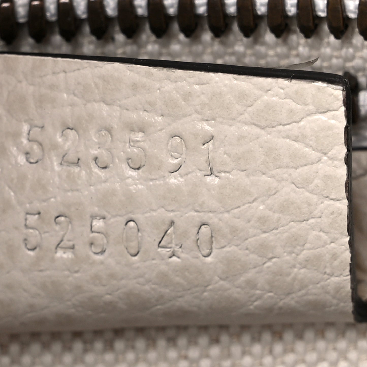 Grained Calfskin Logo Messenger Bag White