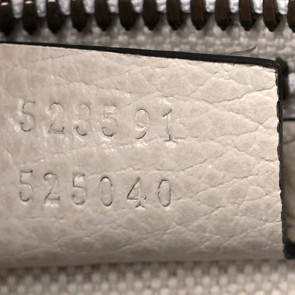 Gucci Grained Calfskin Logo Messenger Bag White 7 of 10