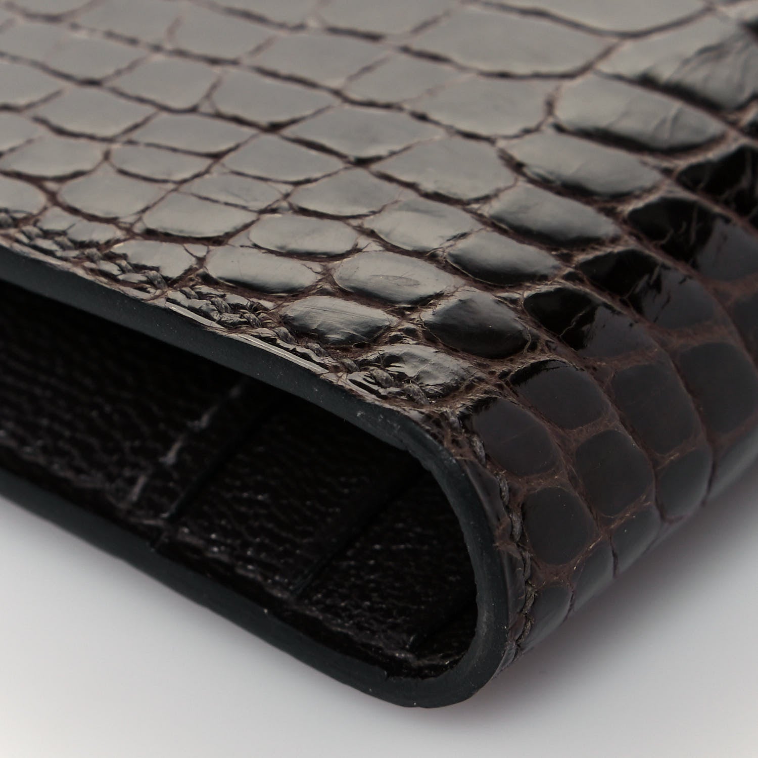 Hermes Shiny Niloticus Crocodile Bearn Wallet Macassar 7 of 11