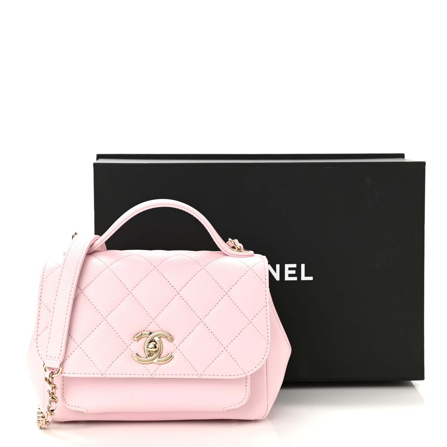 Chanel Caviar Quilted Small Business Affinity Flap Light Pink 11 of 11