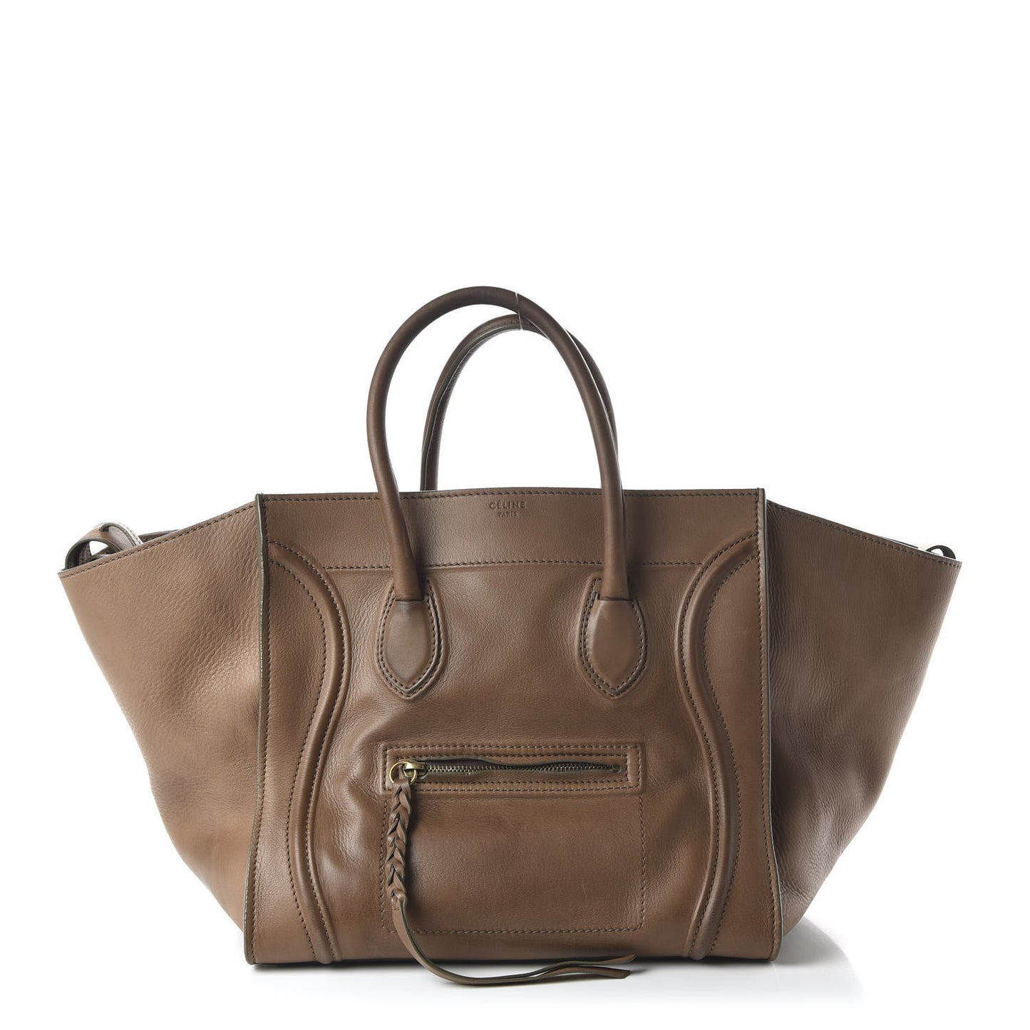 Supple Calfskin Medium Phantom Luggage Taupe