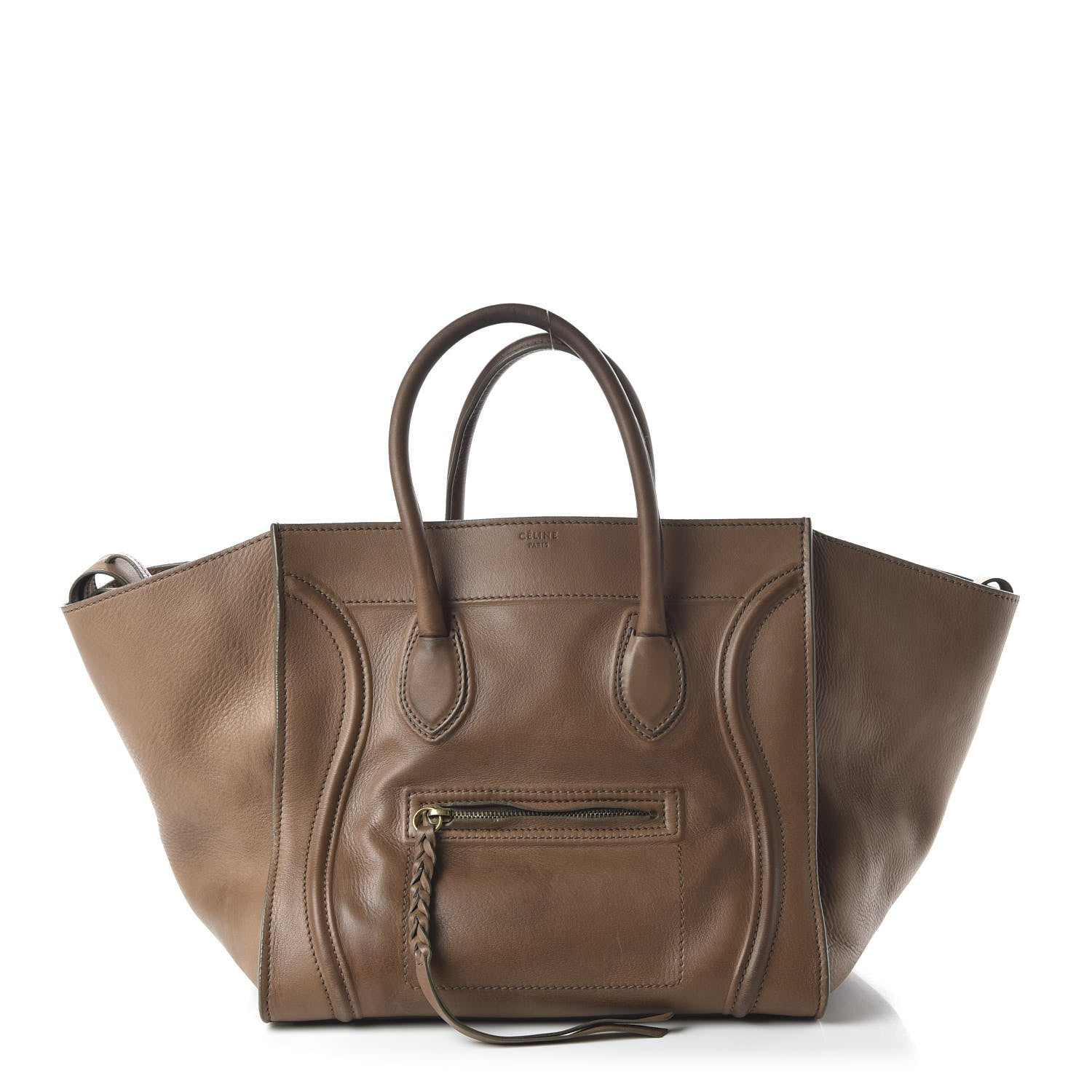 Celine Supple Calfskin Medium Phantom Luggage Taupe 1 of 9
