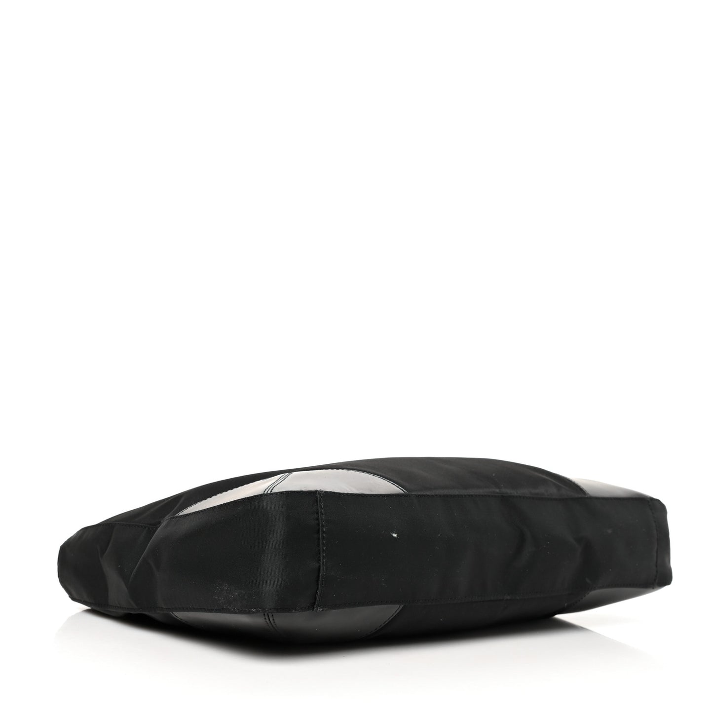Calfskin Tessuto Nylon Easy Shoulder Bag Black