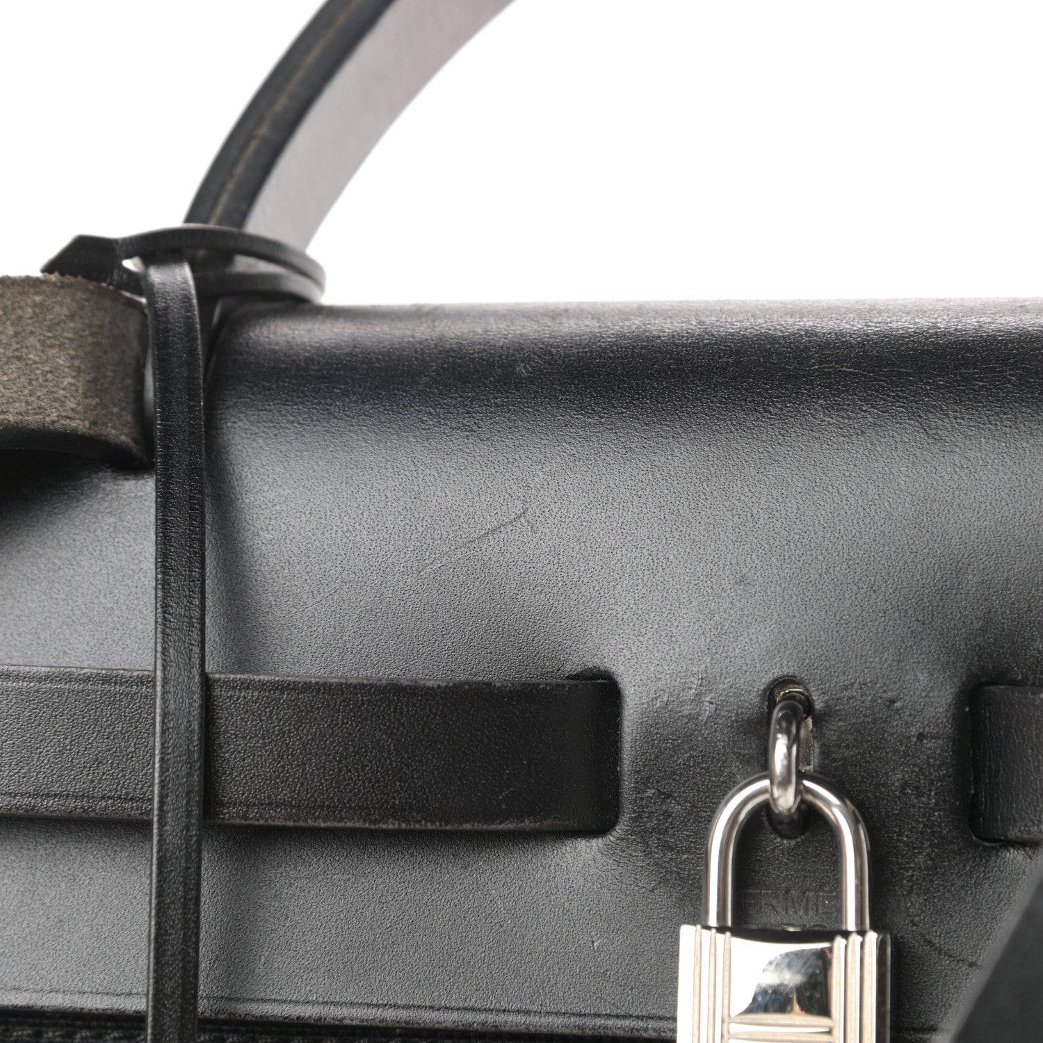 Hermes Military Toile Vache Hunter Herbag Zip PM 31 Black 14 of 17