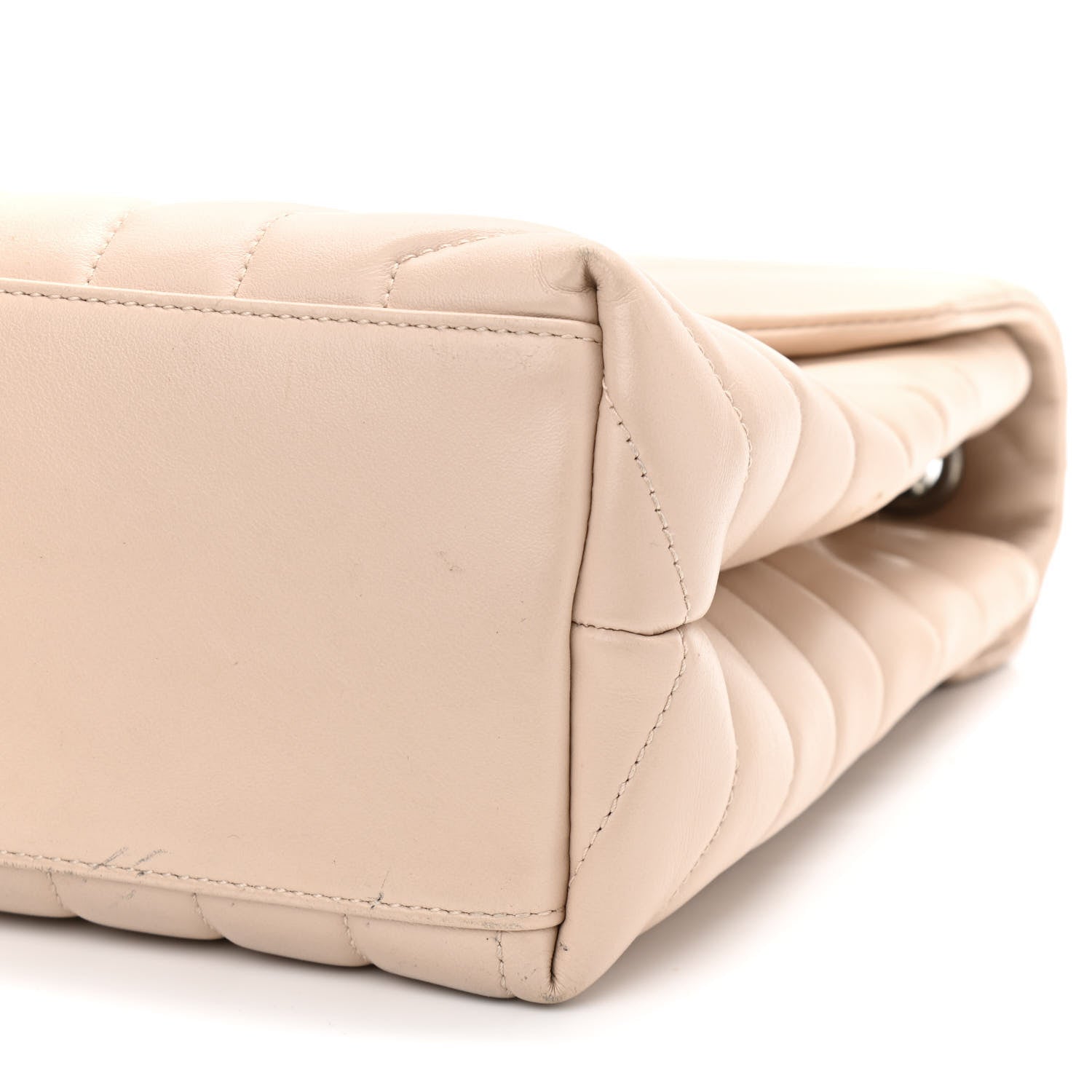 Saint Laurent Calfskin Y Quilted Monogram Medium Loulou Chain Satchel Rose Antic 11 of 16