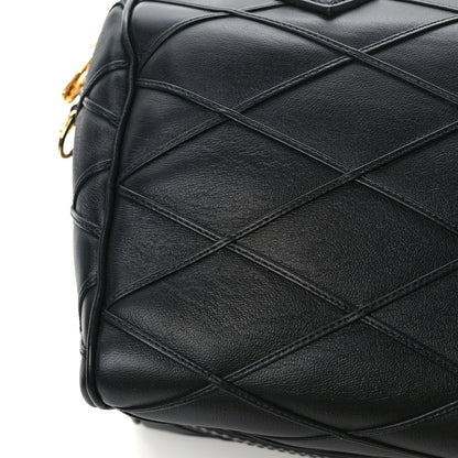 Louis Vuitton Lambskin Malletage Speedy Bandouliere 25 Black 9 of 11
