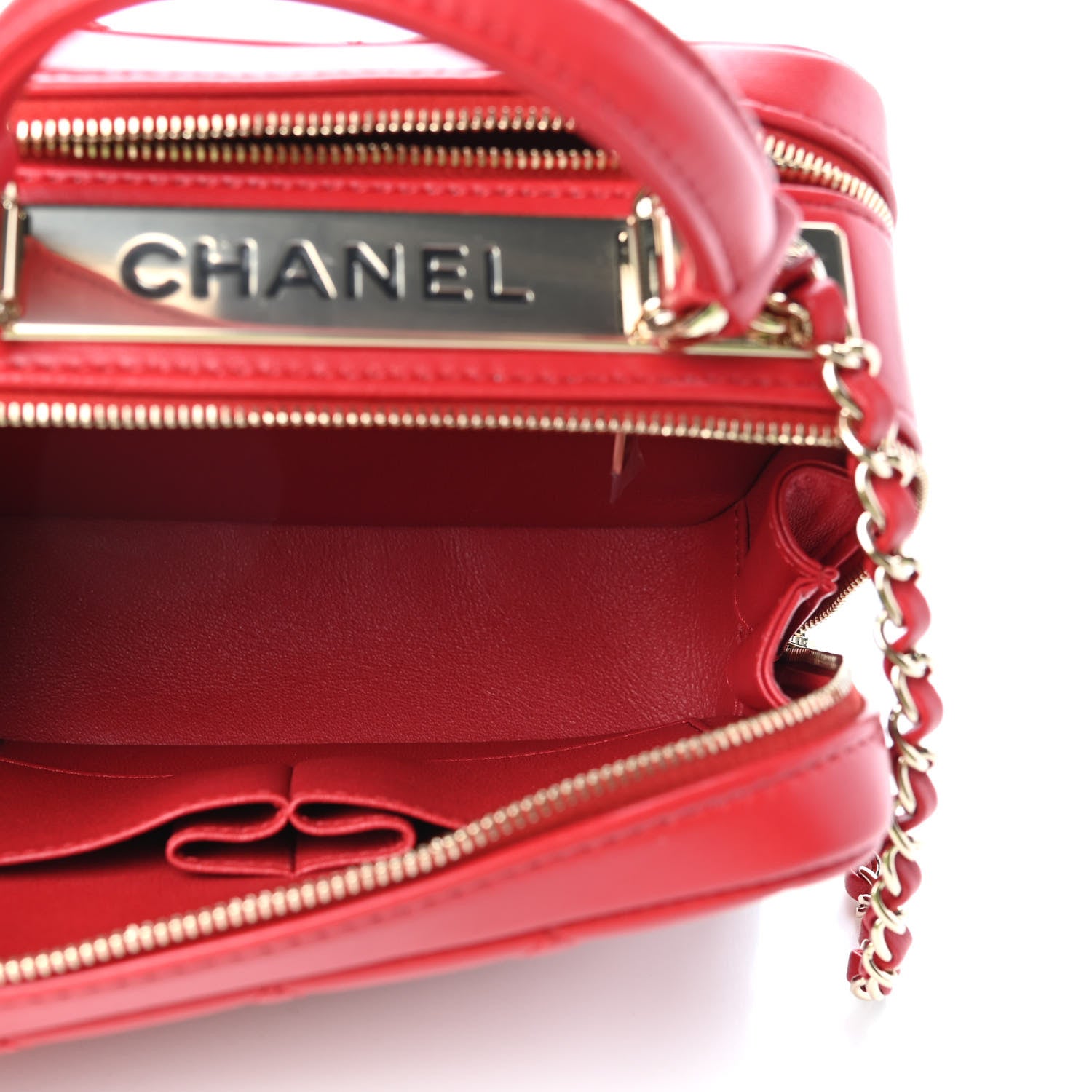 Chanel Lambskin Quilted Small Trendy CC Bowling Bag Red 5 of 12