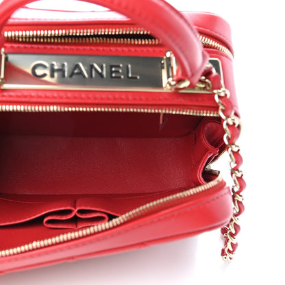 Chanel Lambskin Quilted Small Trendy CC Bowling Bag Red 5 of 12