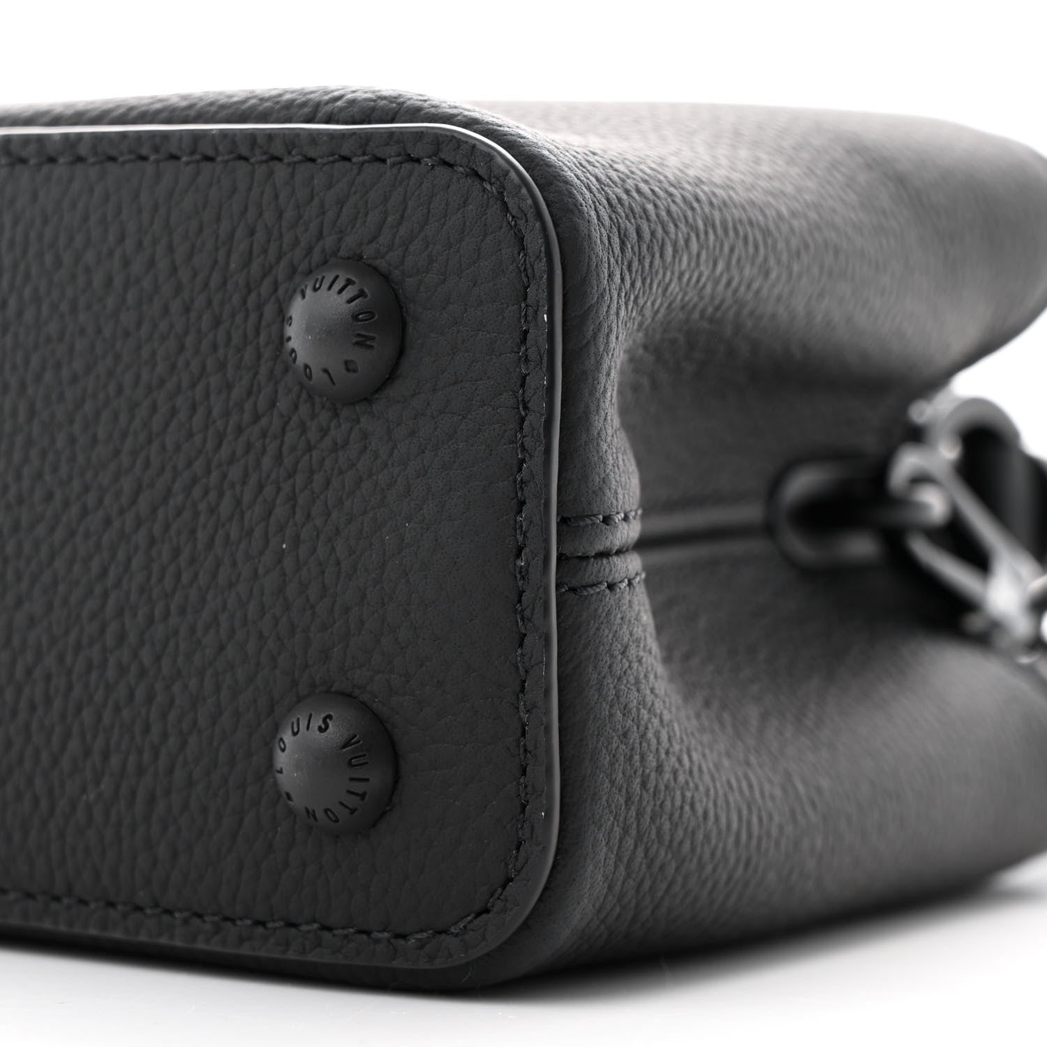 Louis Vuitton Matte Taurillon Capucines East West Mini All Black 10 of 11