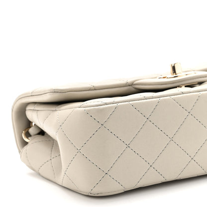 Chanel Lambskin Quilted Mini Rectangular Flap Grey 9 of 10