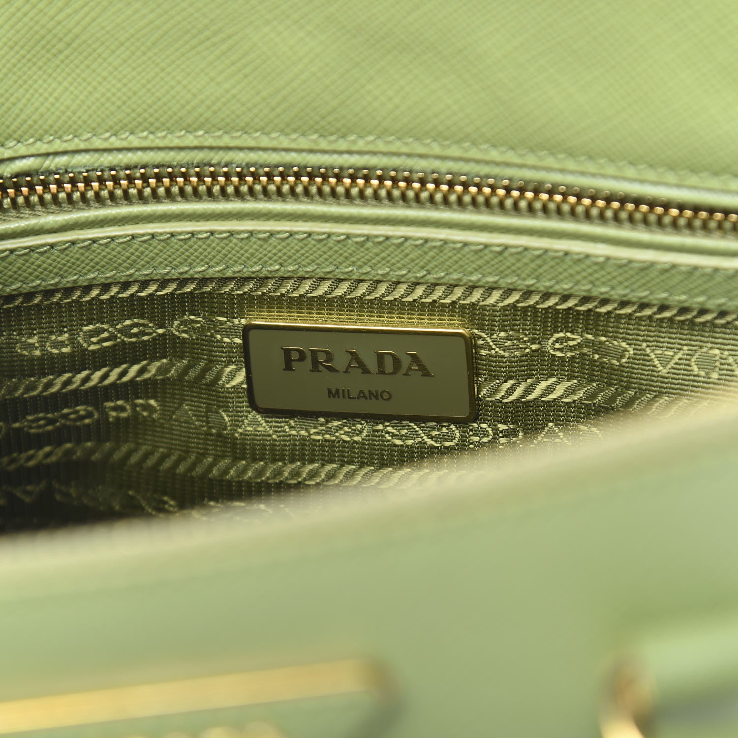 Prada Saffiano Lux Mini Galleria Double Zip Tote Prato 6 of 12