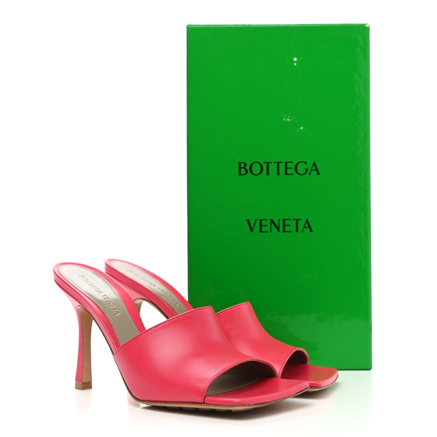 Lambskin Stretch Mule Sandals 38 Lollipop