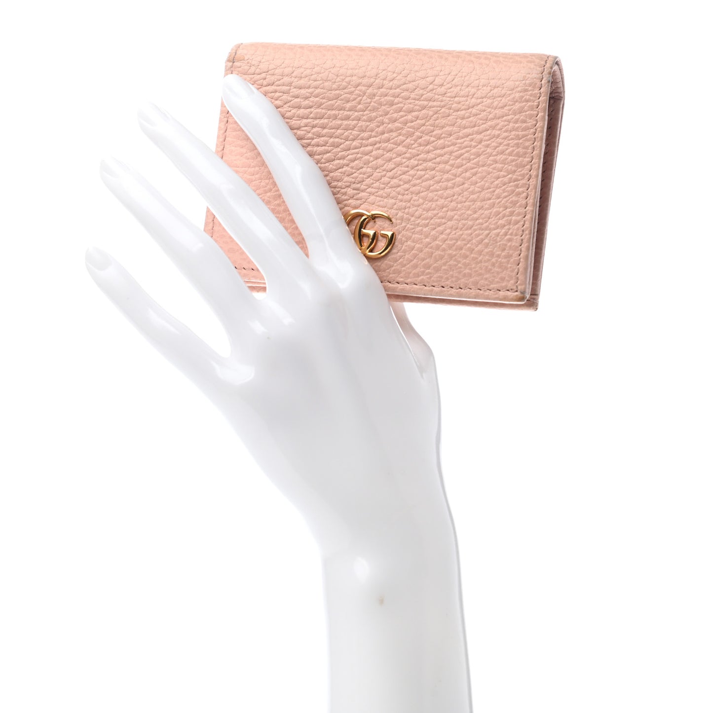Dollar Calfskin GG Marmont Card Case Perfect Pink