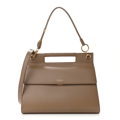 Givenchy Calfskin Large Whip Top Handle Shoulder Bag Taupe 1 of 10