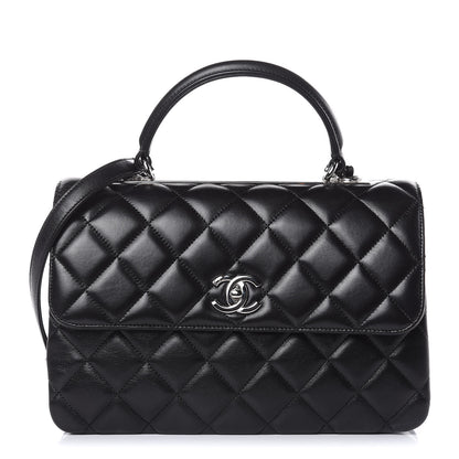Chanel Lambskin Quilted Medium Trendy CC Flap Dual Handle Bag Black 1 of 13