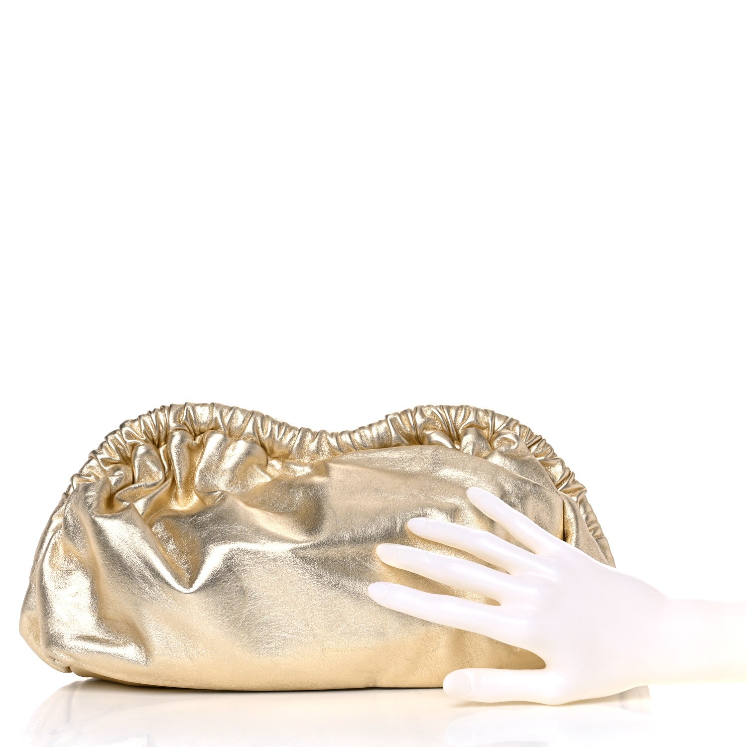 Mansur Gavriel Metallic Lambskin Cloud Clutch Gold 2 of 10