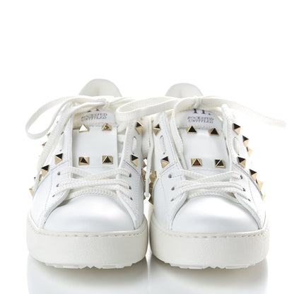 Valentino Garavani Calfskin Rockstud Untitled Open Sneakers 37.5 White 3 of 9
