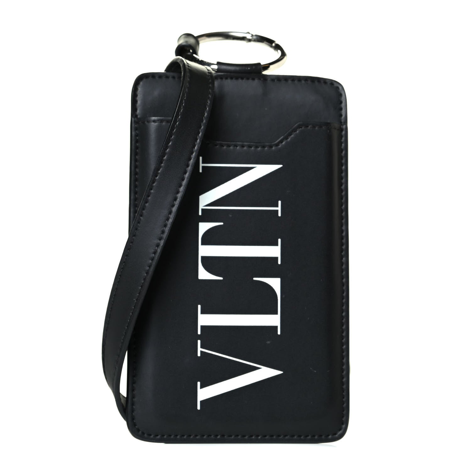 Valentino Garavani Calfskin VLTN Phone Case Black 1 of 4