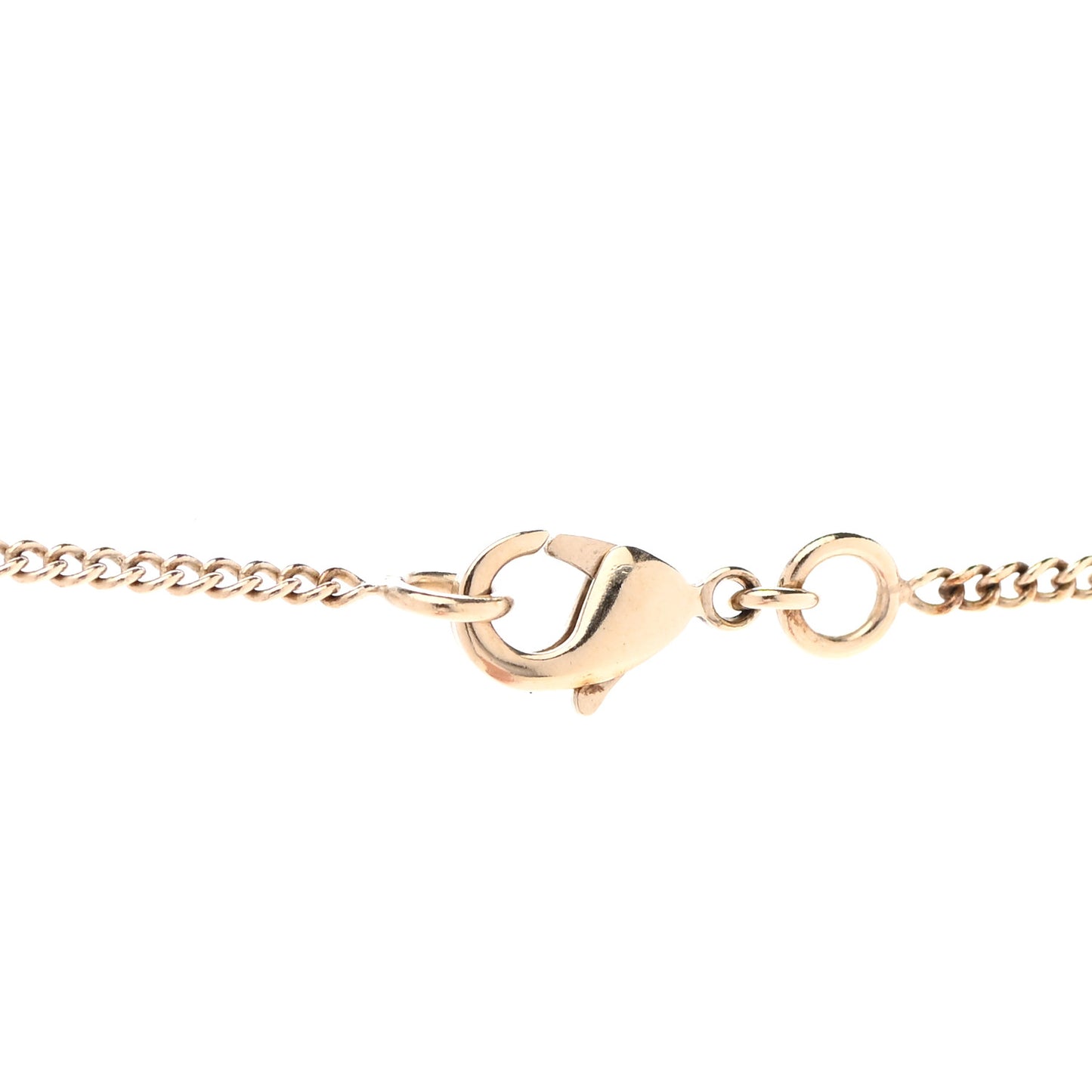 Enamel Pearl CC Baroque Drop Necklace Black Gold