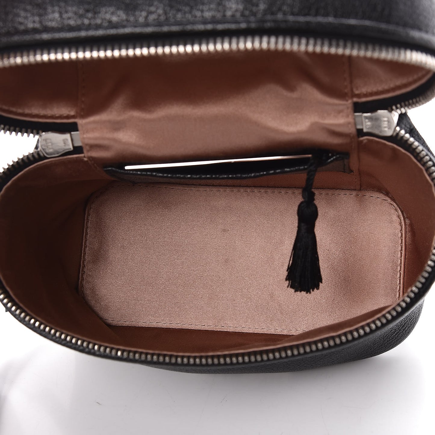 Goatskin Madras Bucket Bag Black
