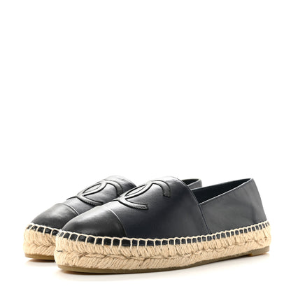 Chanel Lambskin CC Espadrilles 36 Dark Navy 4 of 9