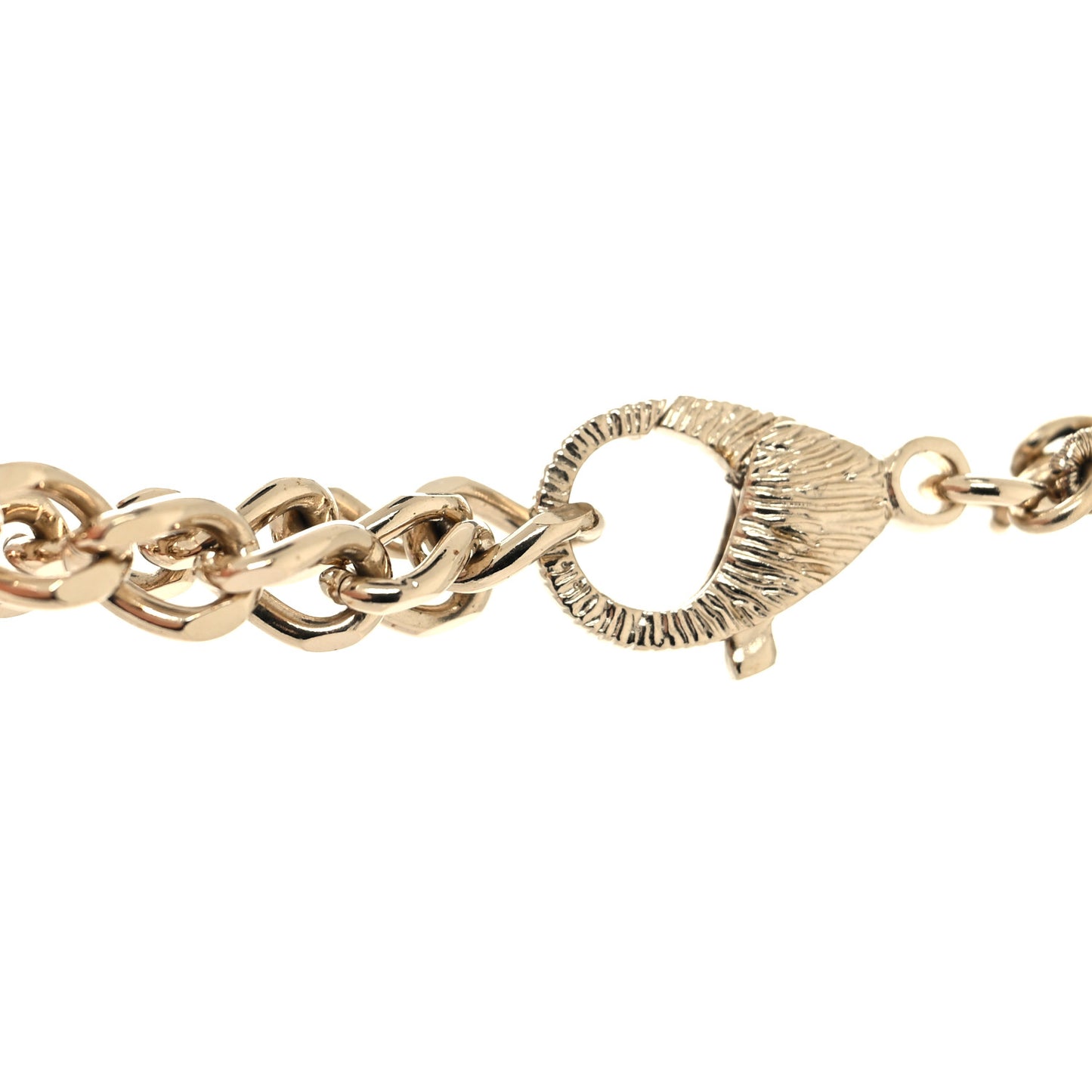 Pearl Crystal Lambskin CC Choker Gold Black