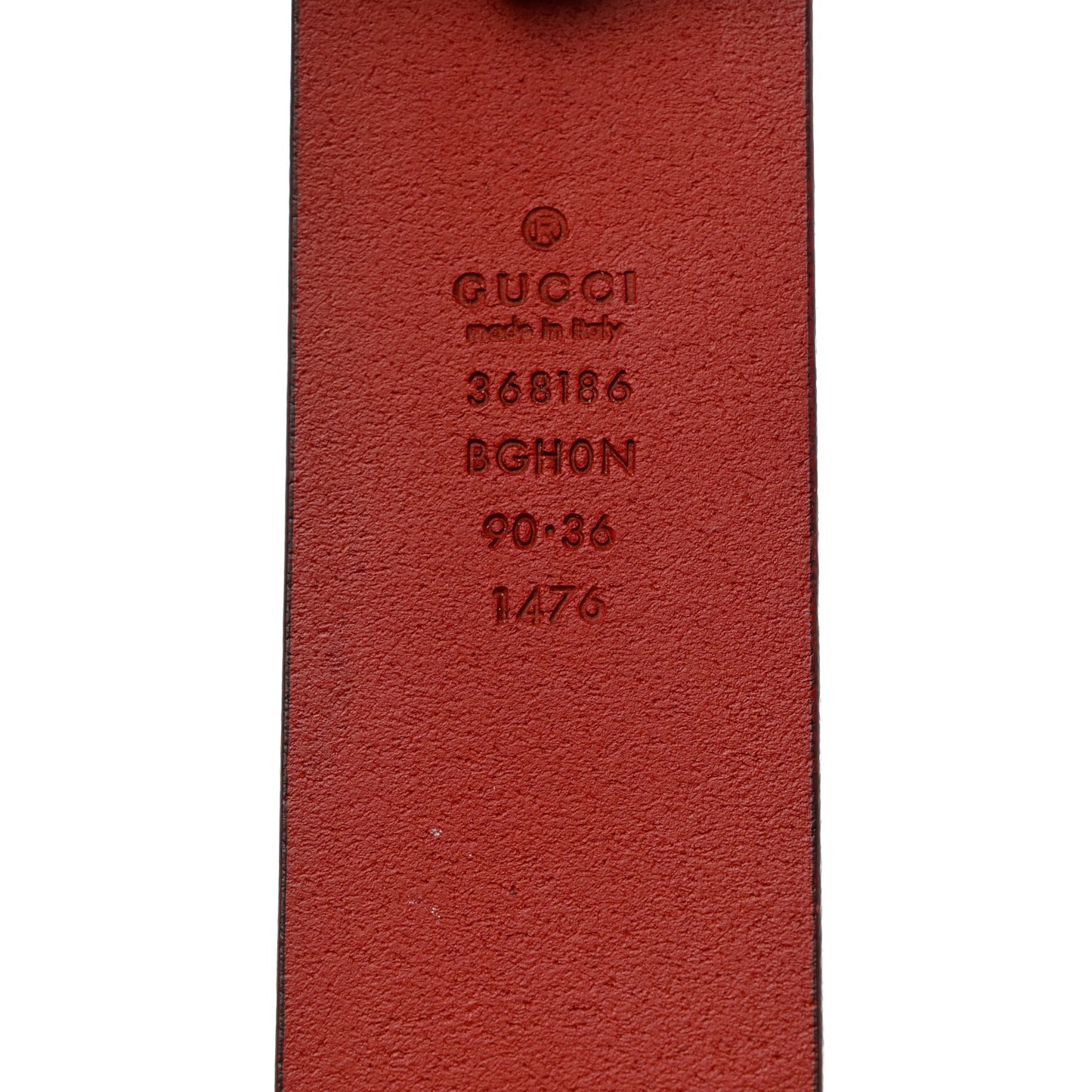 Selleria Calfskin Nickel Interlocking G 37mm Belt 90 36 Rosso