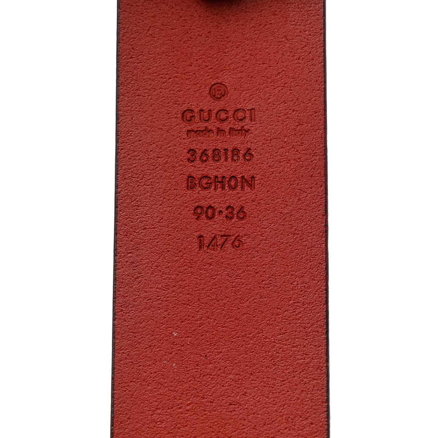 Gucci Selleria Calfskin Nickel Interlocking G 37mm Belt 90 36 Rosso 5 of 5